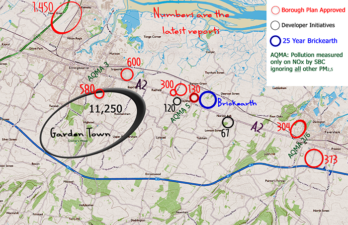 Map of major developments Approved and Proposed by Developers